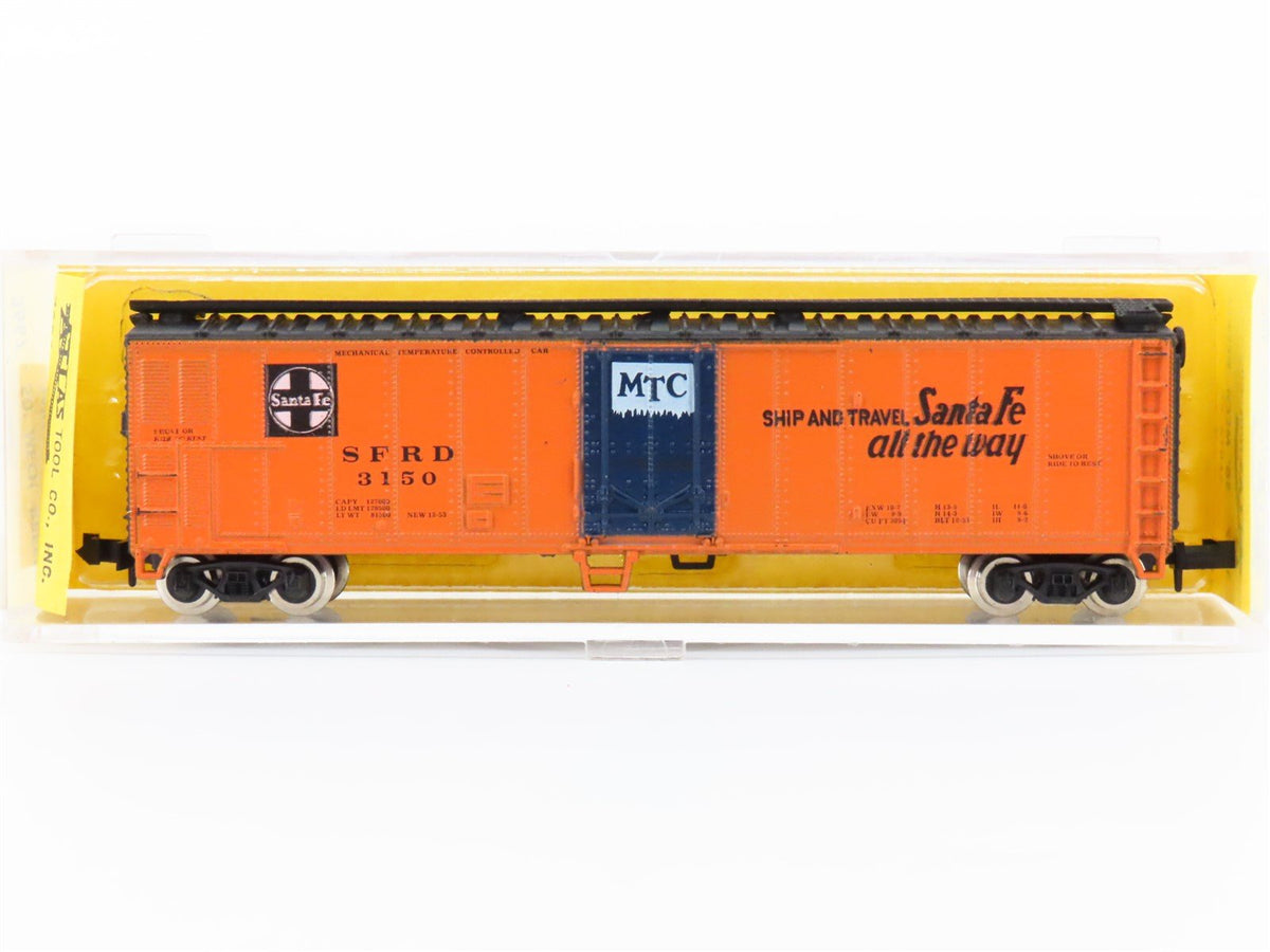 N Scale Atlas 3667 SFRD ATSF Santa Fe 50&#39; Mech Reefer #3150