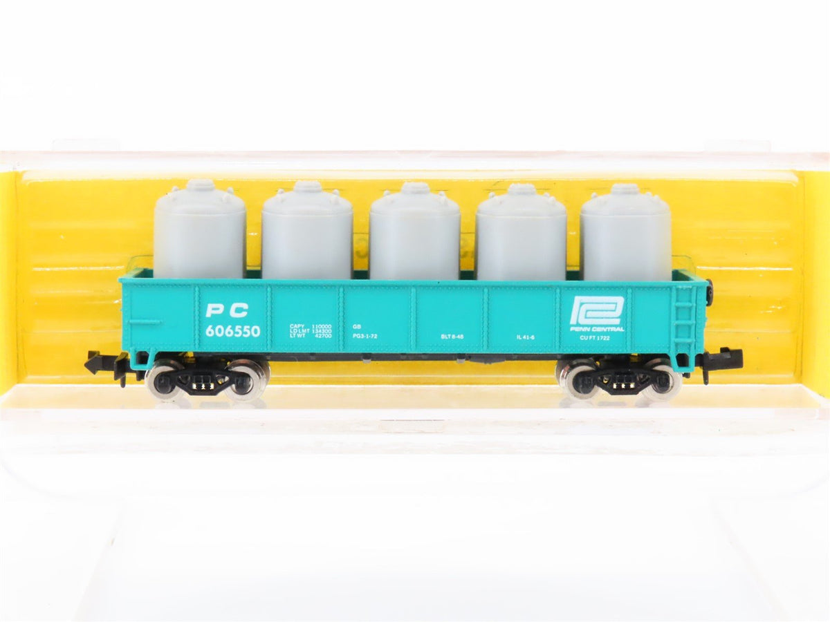 N Scale Atlas 3509 PC Penn Central 42&#39; Gondola #606550 w/ Load