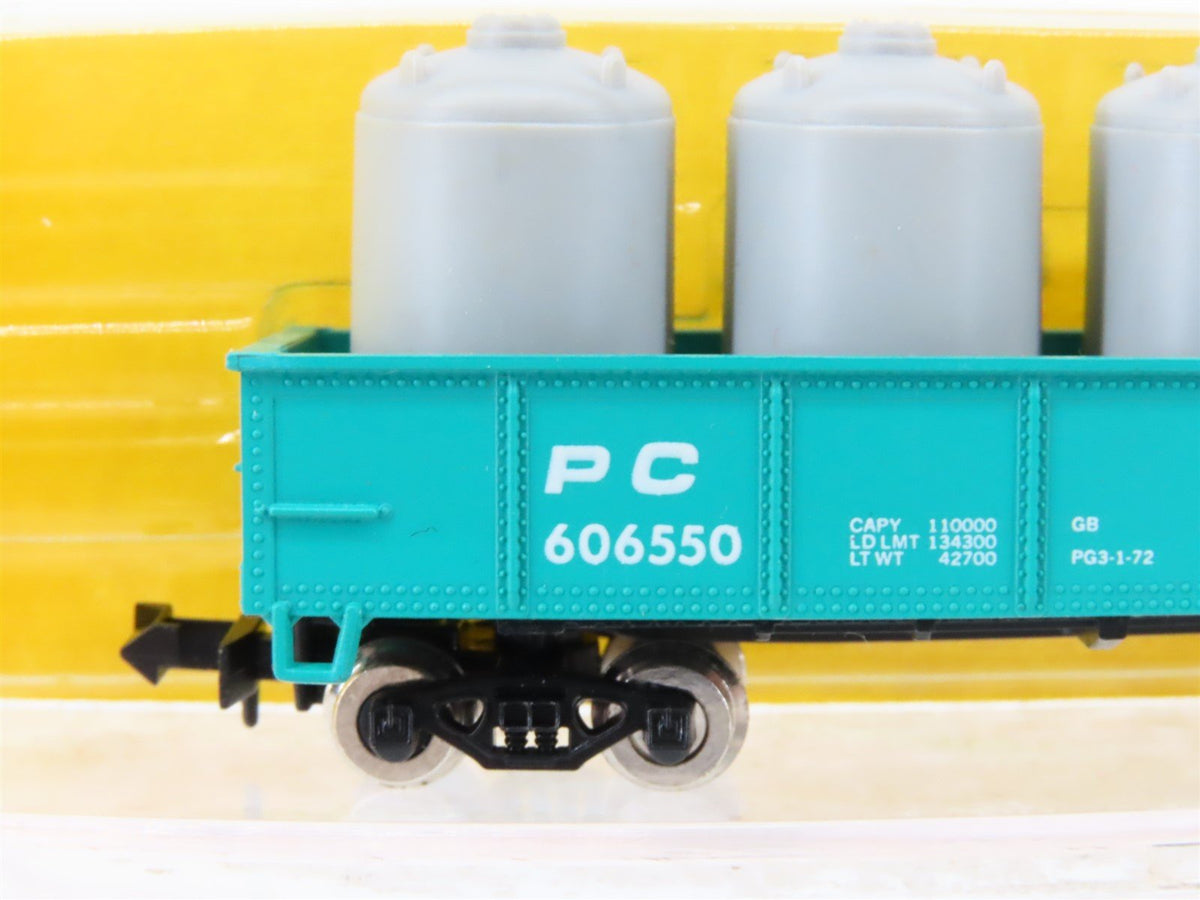 N Scale Atlas 3509 PC Penn Central 42&#39; Gondola #606550 w/ Load