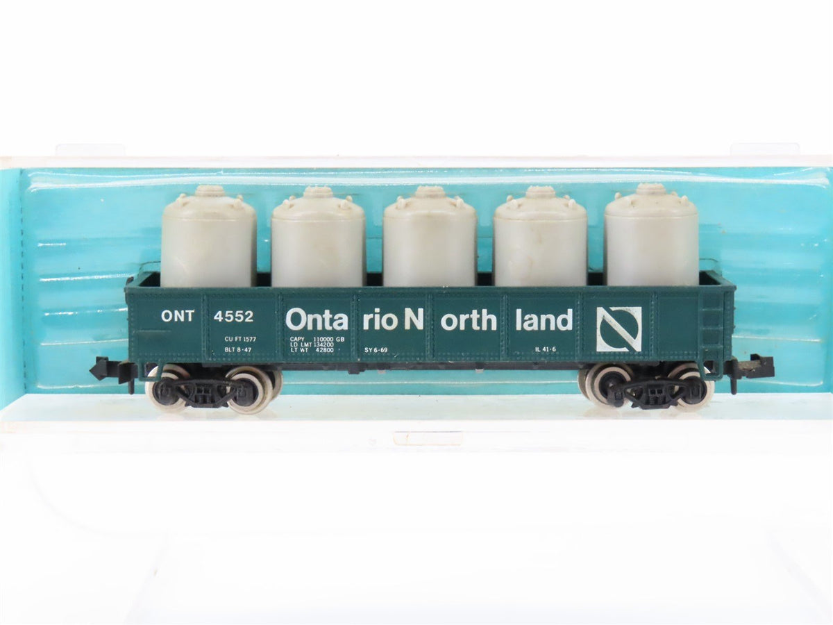 N Scale Atlas 3505 ONT Ontario Northland 42&#39; Gondola #4552 w/ Load