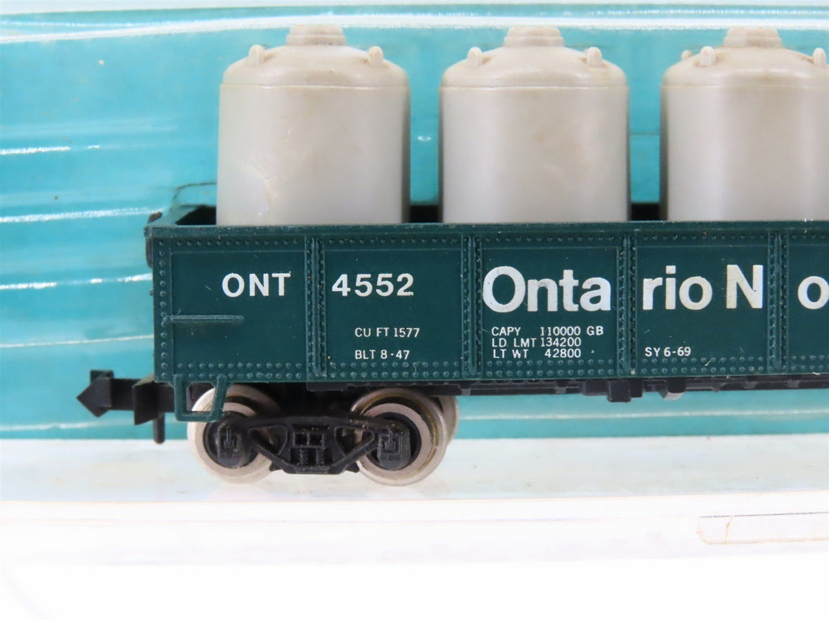 N Scale Atlas 3505 ONT Ontario Northland 42&#39; Gondola #4552 w/ Load