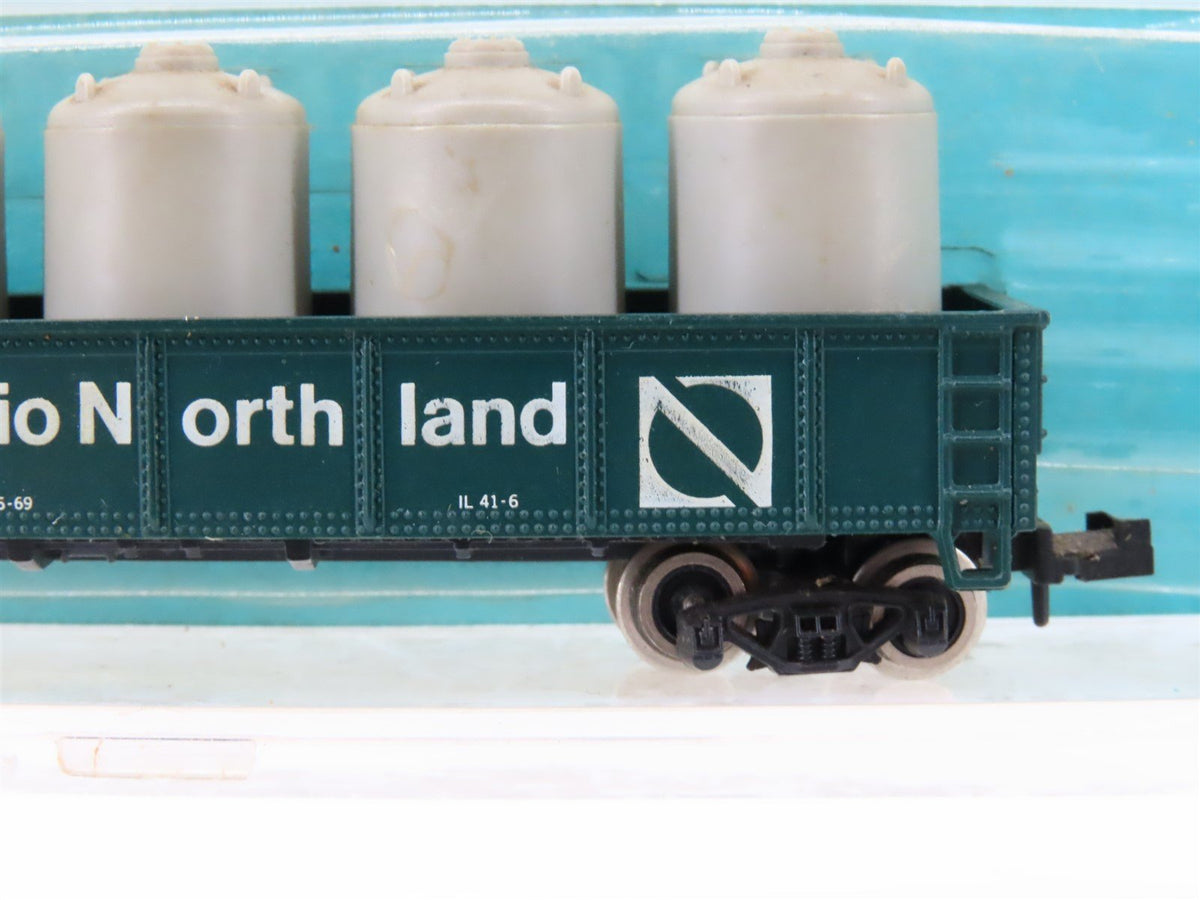 N Scale Atlas 3505 ONT Ontario Northland 42&#39; Gondola #4552 w/ Load