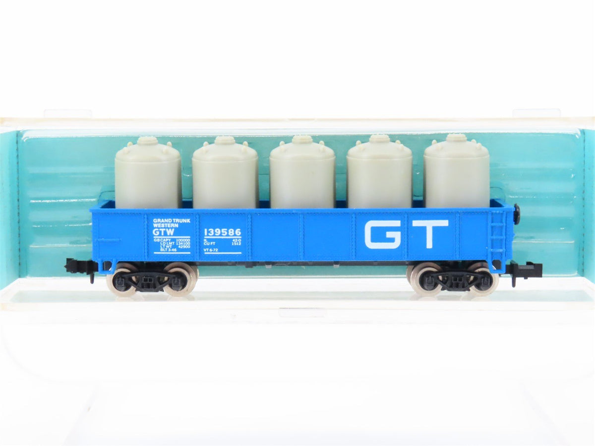 N Scale Atlas 3512 GTW Grand Trunk Western 42&#39; Gondola #139586 w/ Load