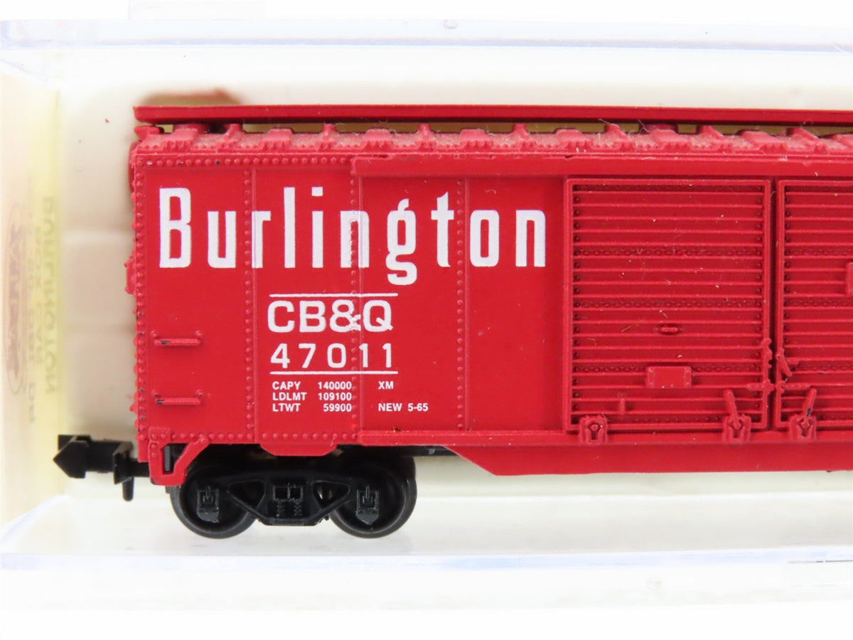 N Scale Atlas 3633 CB&amp;Q Burlington Route 50&#39; Double Door Box Car #47011