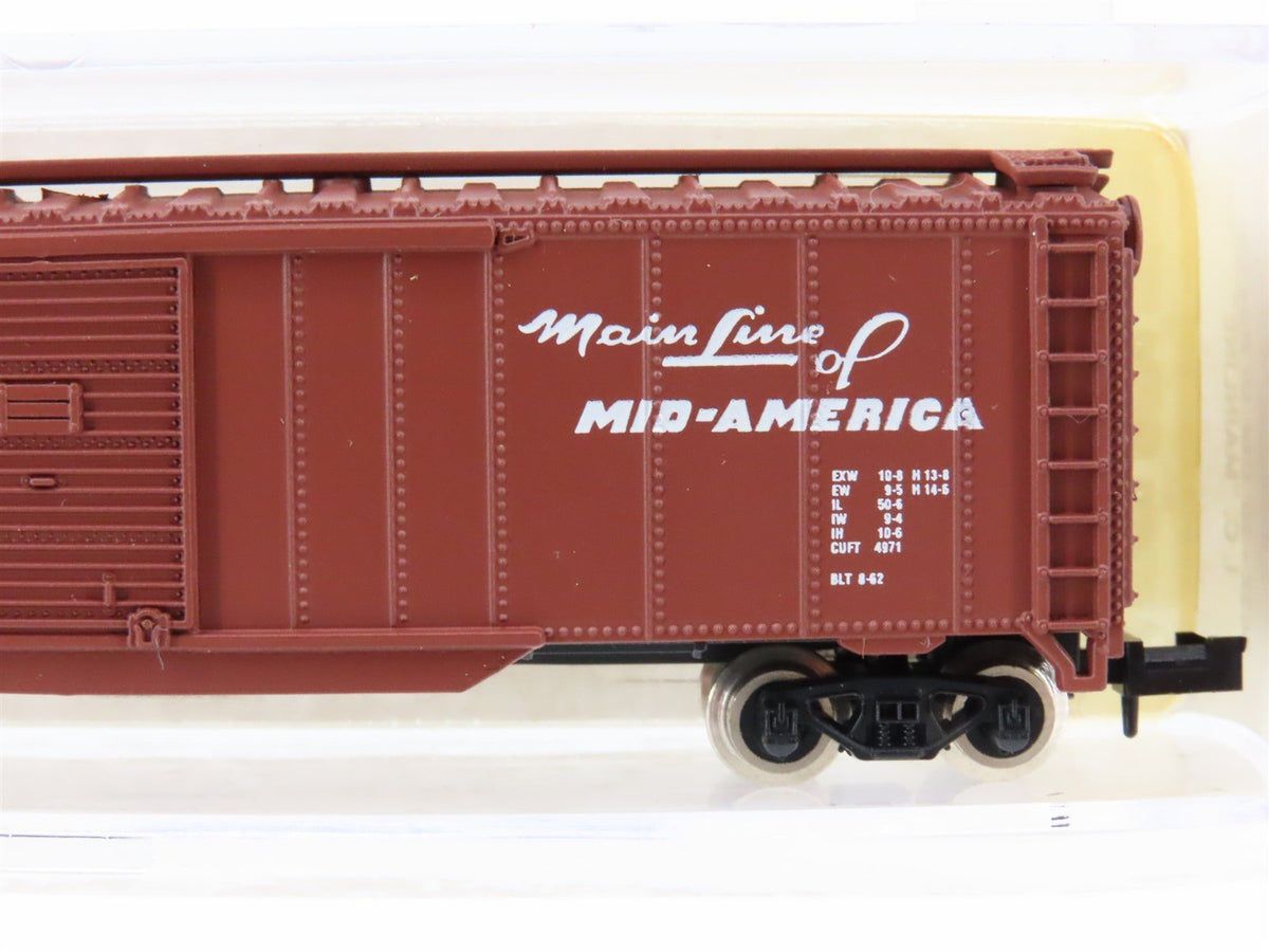 N Scale Atlas 3632 IC Illinois Central &quot;Mainline&quot; 50&#39; Double Door Box Car #43077