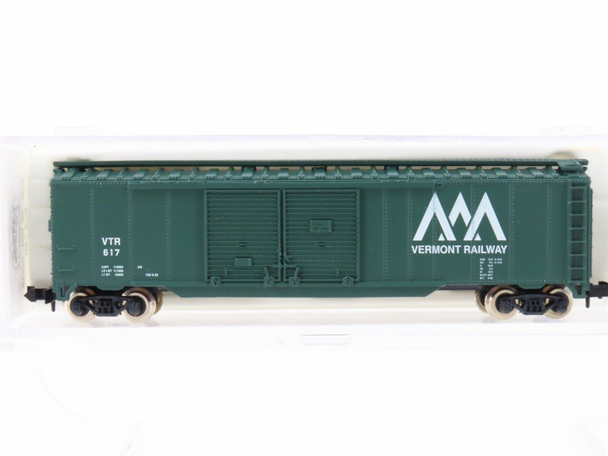 N Scale Atlas 3630 VTR Vermont Railway 50&#39; Double Door Box Car #617