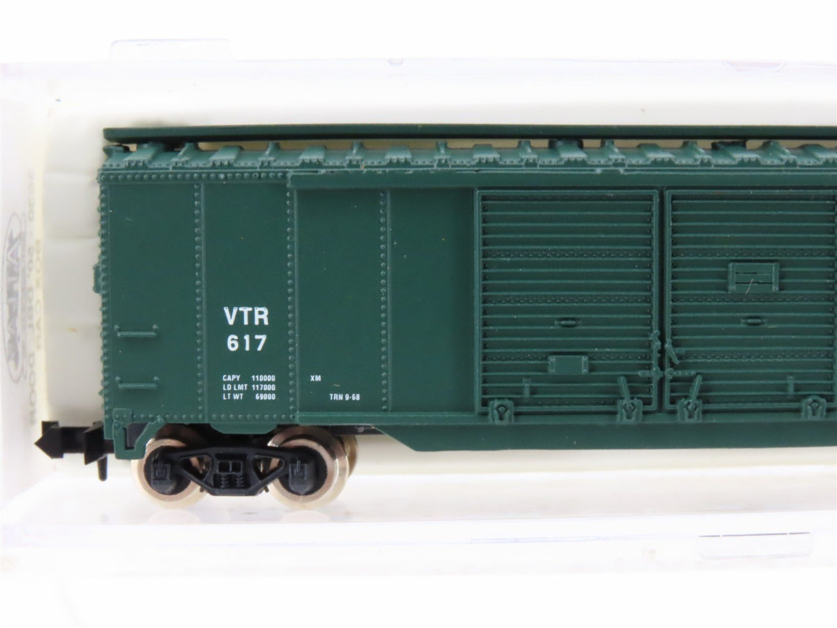 N Scale Atlas 3630 VTR Vermont Railway 50&#39; Double Door Box Car #617