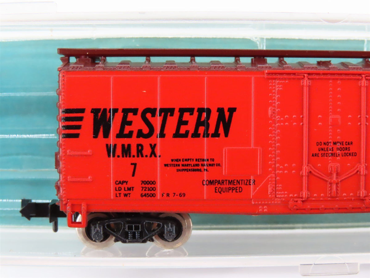 N Scale Atlas 3305 WMRX Western Maryland 40&#39; Insulated Plug Door Box Car #7