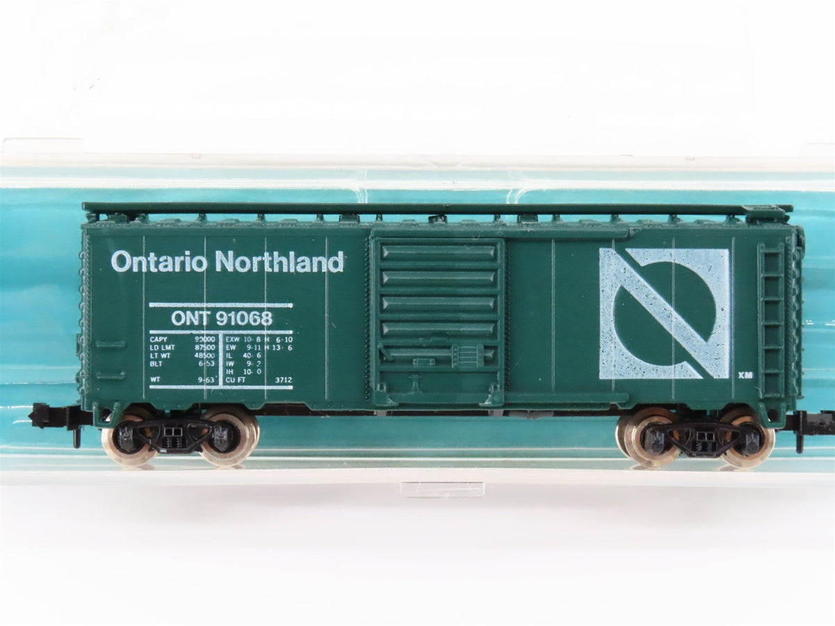 N Scale Atlas 3223 ONT Ontario Northland 40&#39; Single Door Box Car #91068