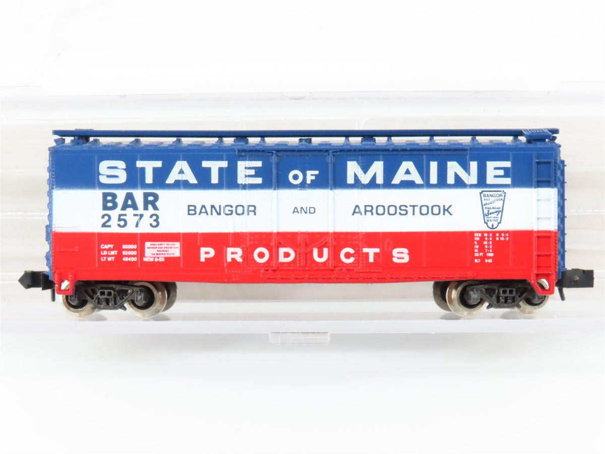 N Atlas 3329 BAR Bangor &amp; Aroostook &quot;State of Maine&quot; 40&#39; Plug Door Box Car #2573