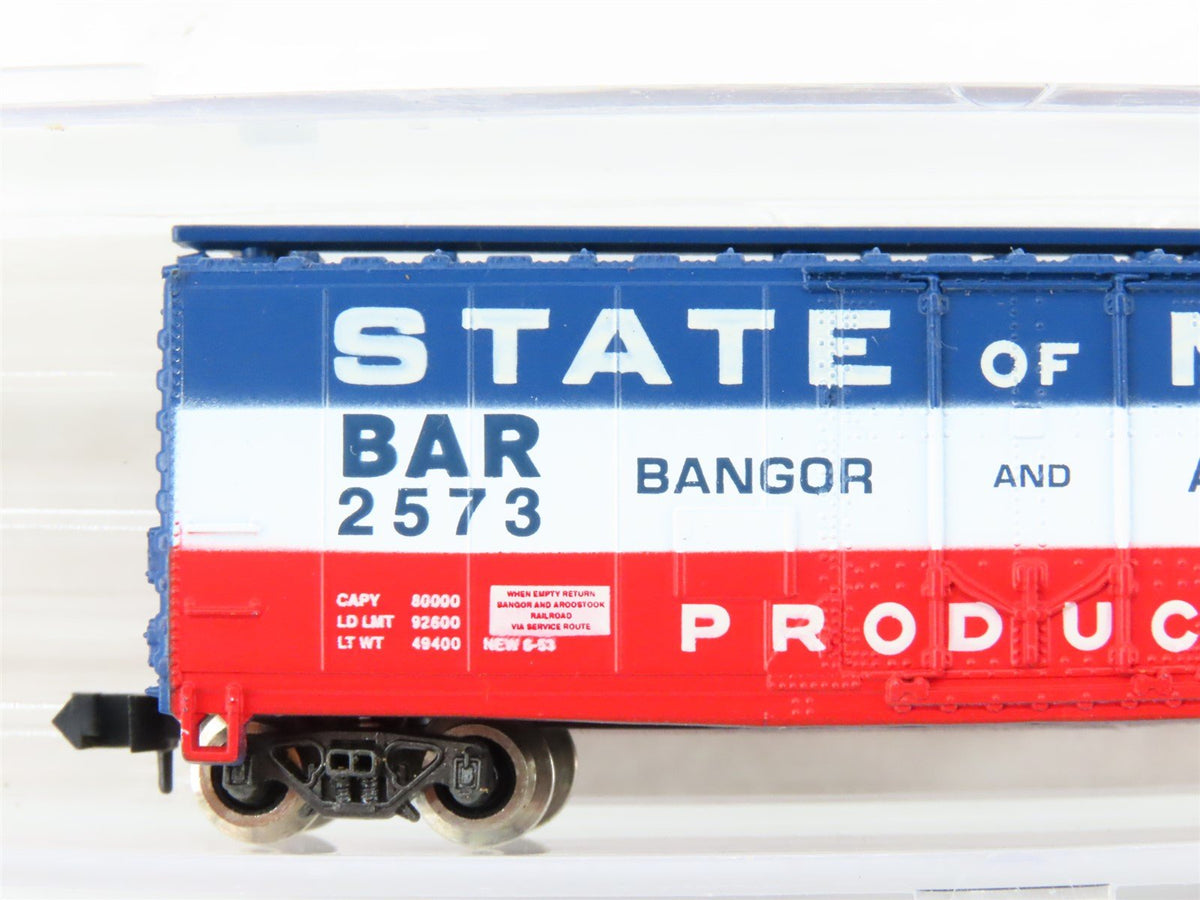 N Atlas 3329 BAR Bangor &amp; Aroostook &quot;State of Maine&quot; 40&#39; Plug Door Box Car #2573