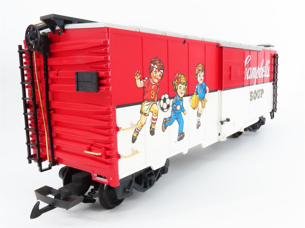 G Scale LGB 41911 Campbells Soup 40&#39; Boxcar No# - Soccer Kids Paint Scheme