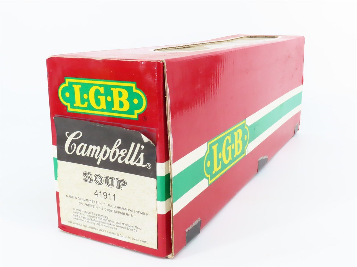 G Scale LGB 41911 Campbells Soup 40&#39; Boxcar No# - Soccer Kids Paint Scheme