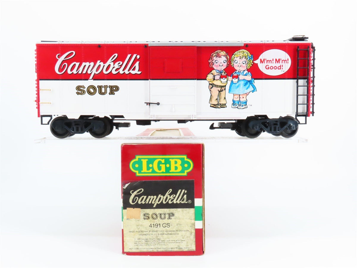 G Scale LGB 4191 CS Campbells Soup 40&#39; Boxcar No# - Kids w/ Soup Paint Scheme