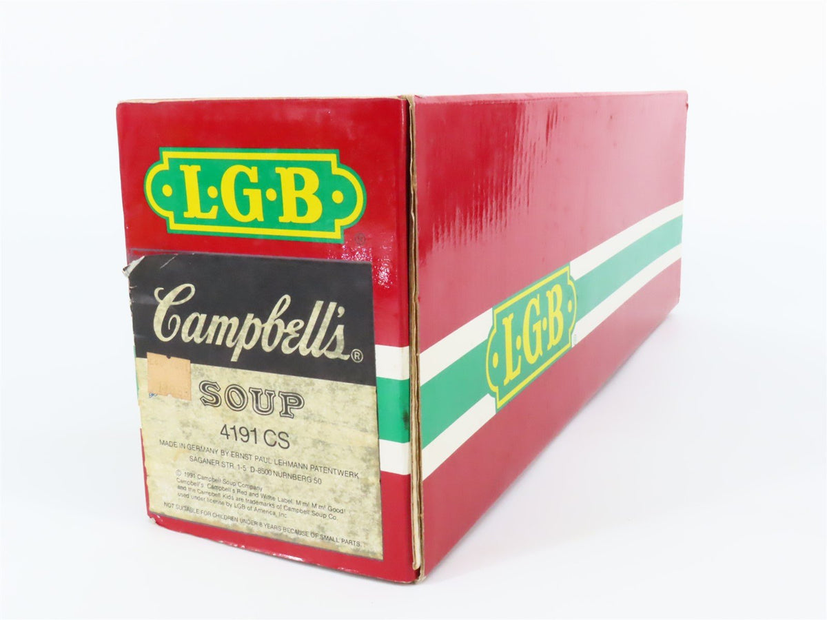 G Scale LGB 4191 CS Campbells Soup 40&#39; Boxcar No# - Kids w/ Soup Paint Scheme