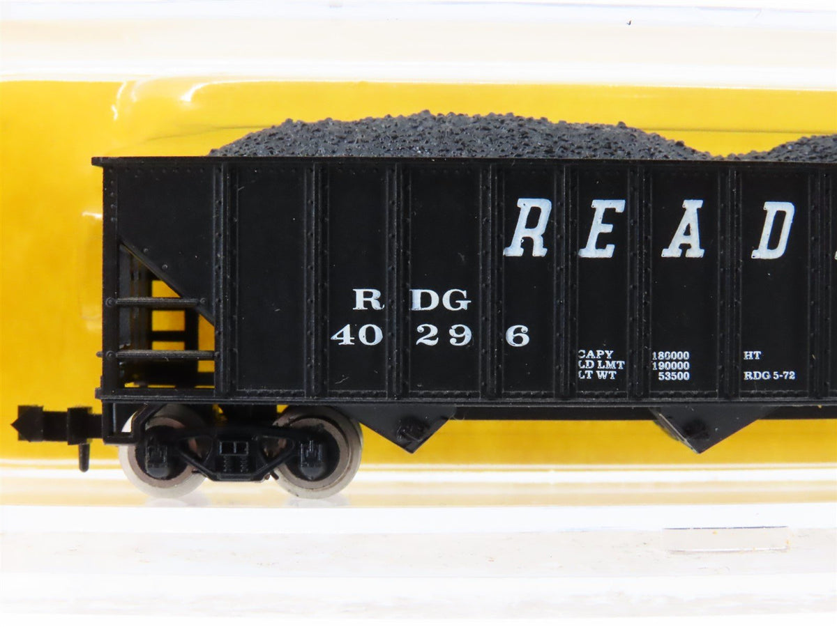 N Scale Atlas 3274 RDG Reading 90-Ton 3-Bay Open Hopper #40296 w/ Load