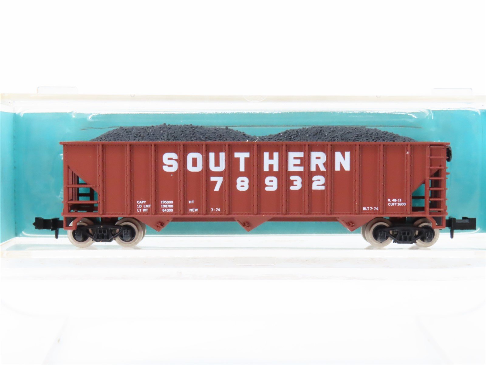 N Scale Atlas 3272 SOU Southern Railway 90-Ton 3-Bay Open Hopper #78932 w/ Load