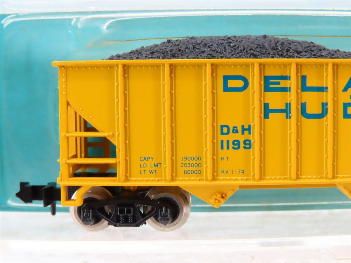 N Scale Atlas 3271 D&amp;H Delaware &amp; Hudson 90-Ton 3-Bay Open Hopper #1199 w/ Load