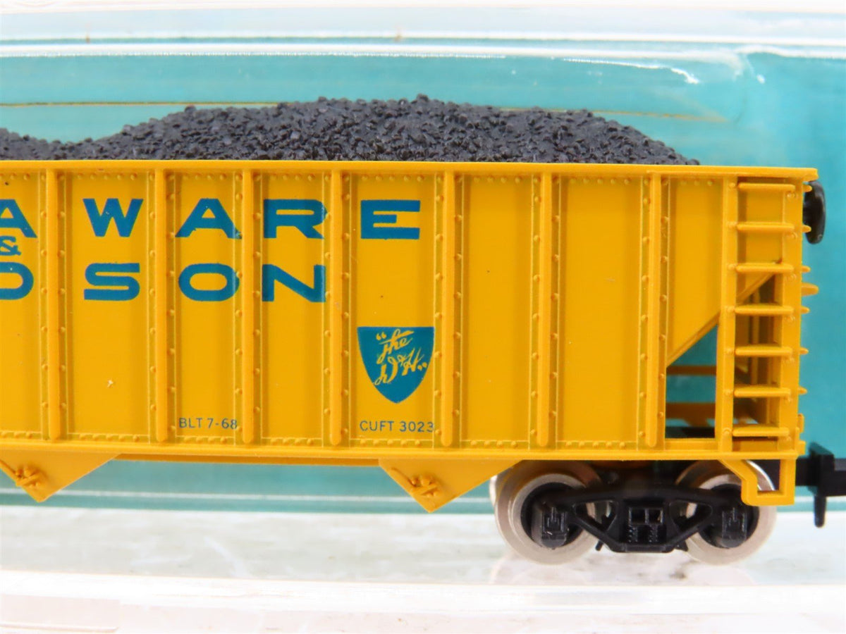 N Scale Atlas 3271 D&amp;H Delaware &amp; Hudson 90-Ton 3-Bay Open Hopper #1199 w/ Load