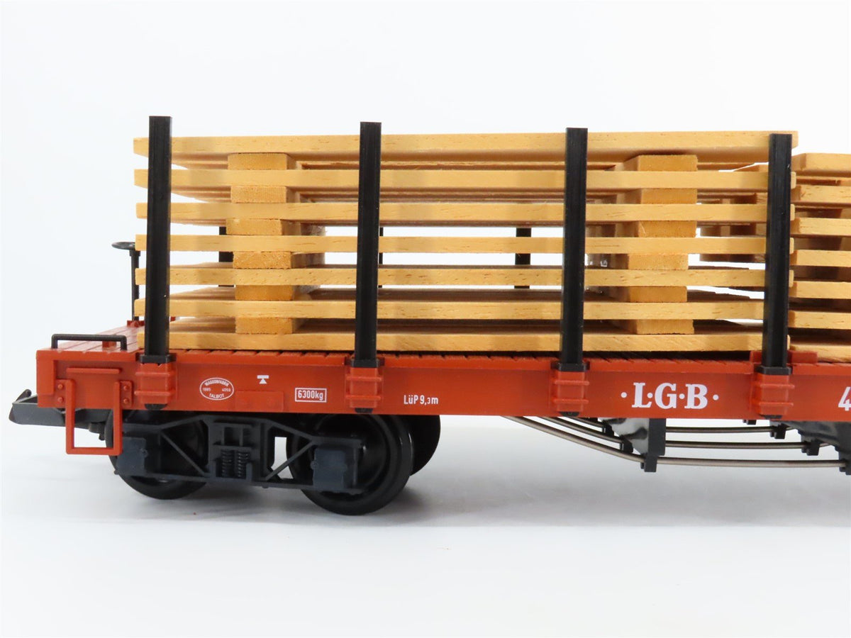 G Scale LGB 4169 LGB Stake Flatcar #4169 w/Lumber Loads