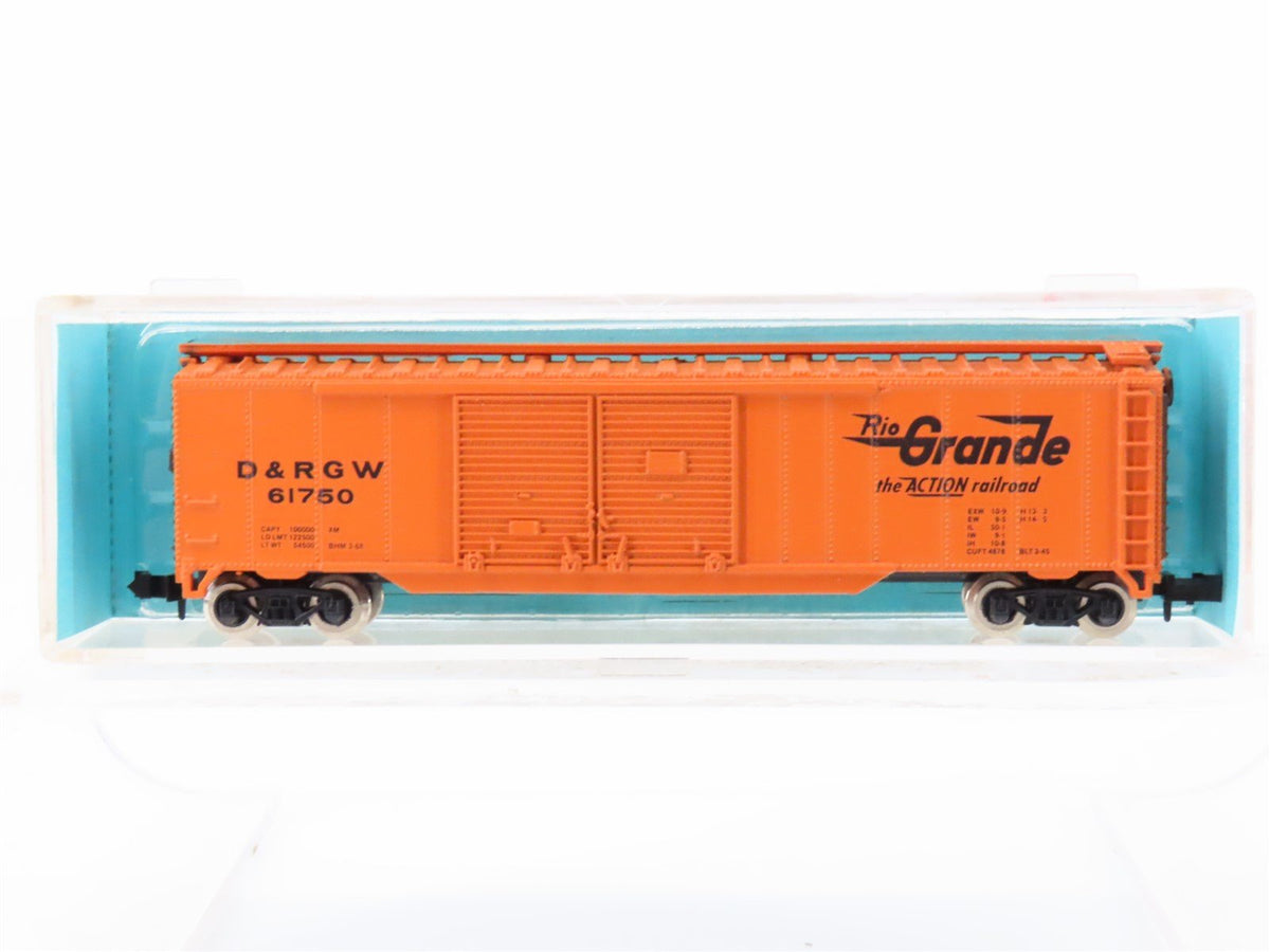 N Scale Atlas 3614 D&amp;RGW Rio Grande 50&#39; Double Door Box Car #61750