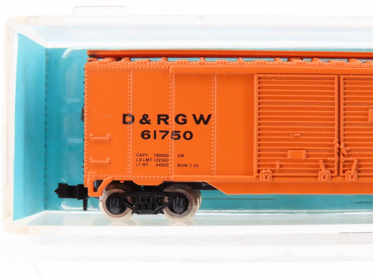 N Scale Atlas 3614 D&amp;RGW Rio Grande 50&#39; Double Door Box Car #61750