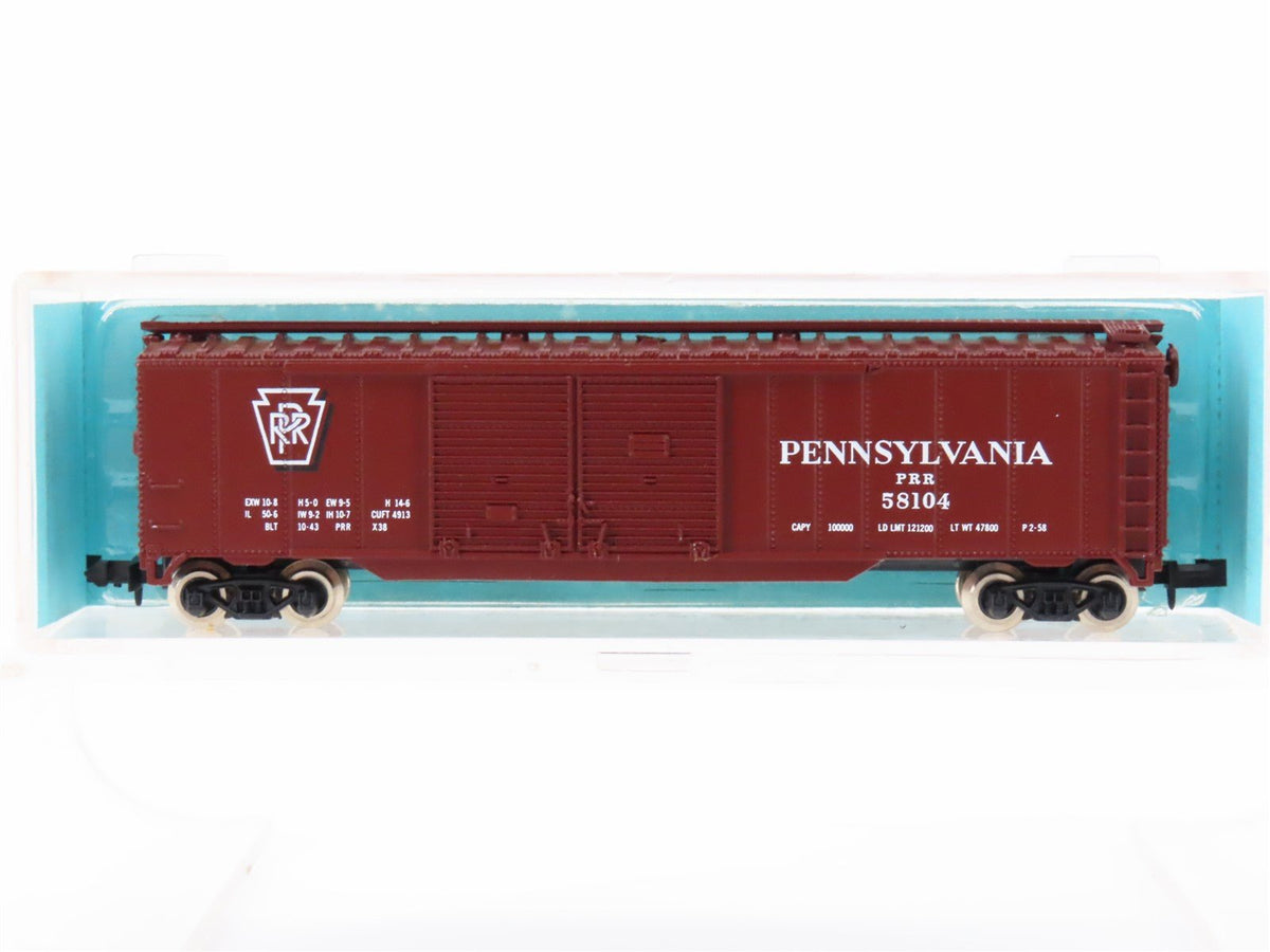 N Scale Atlas 3605 PRR Pennsylvania 50&#39; Double Door Box Car #58104