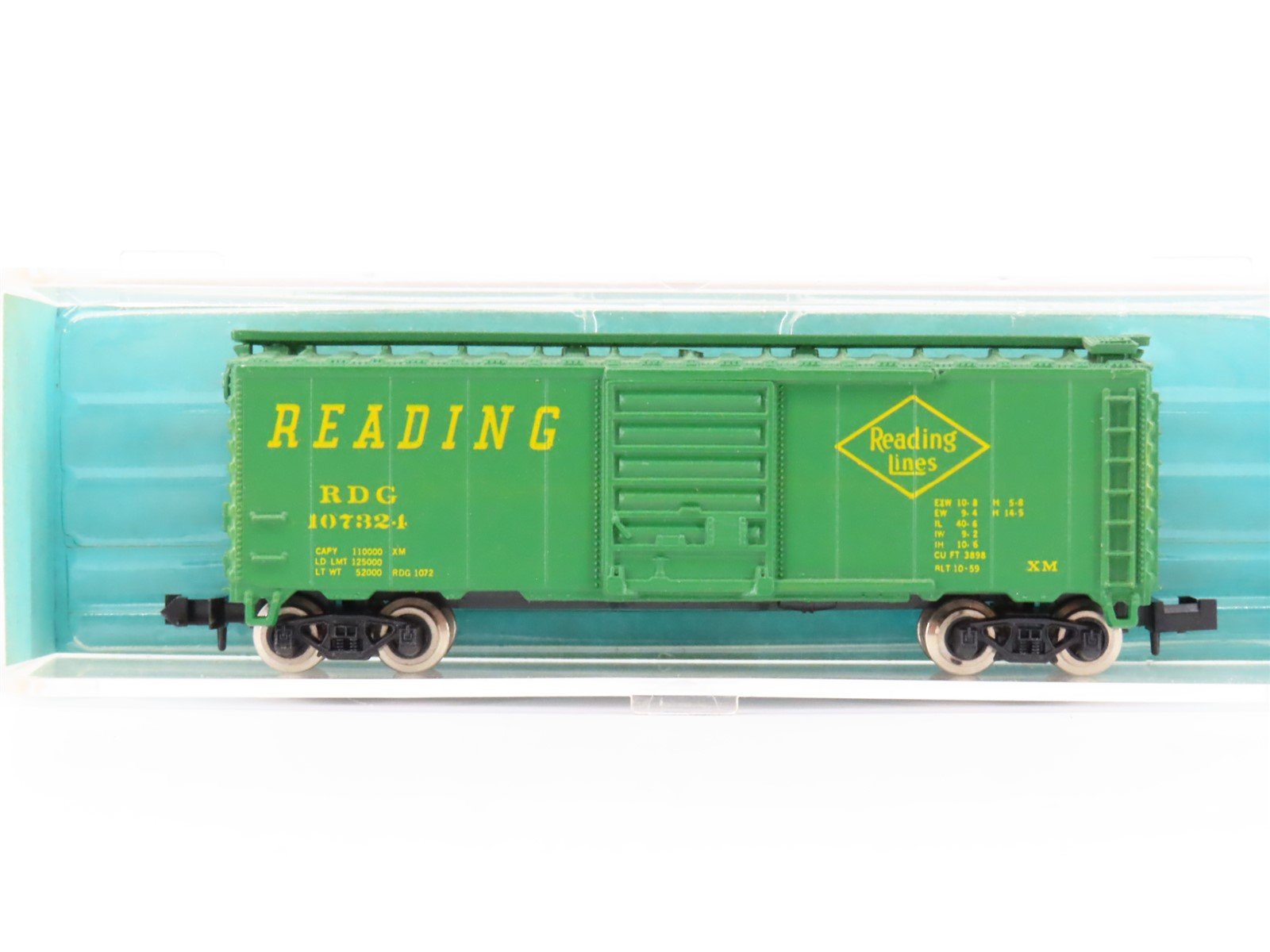 N Scale Atlas 3411 RDG Reading Lines 40' Single Door Box Car #107324