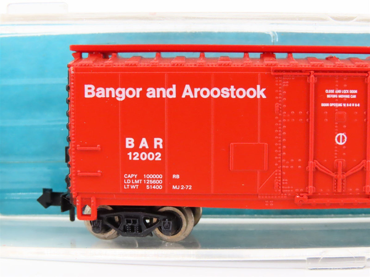 N Scale Atlas 3320 BAR Bangor &amp; Aroostook 40&#39; Plug Door Box Car #12002