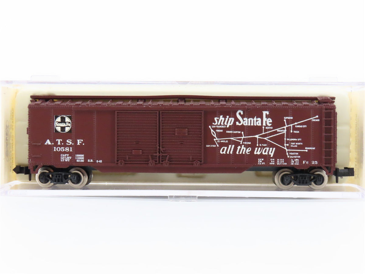 N Atlas 3628 ATSF Santa Fe &quot;Grand Canyon / Map&quot; 50&#39; Double Door Box Car #10581