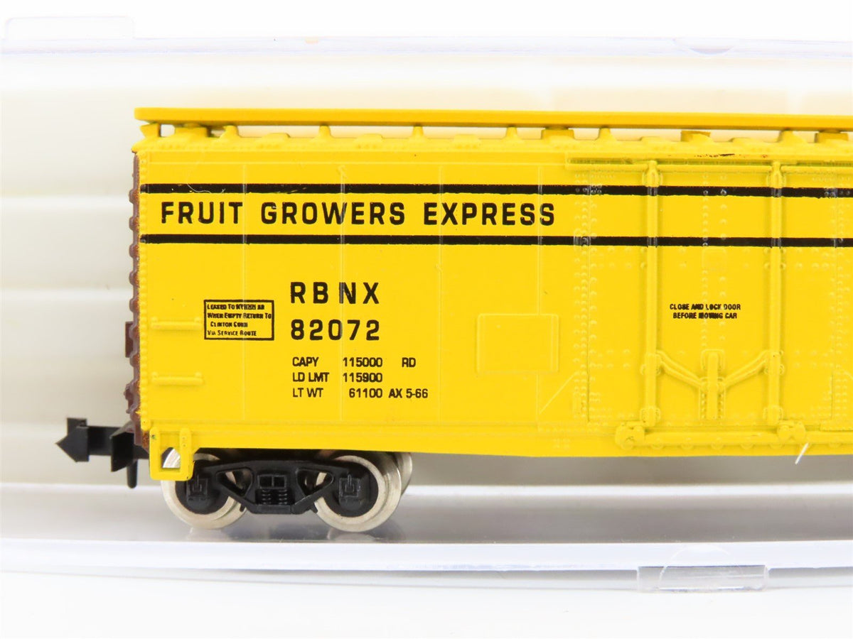 N Scale Atlas 3331 RBNX Fruit Growers Express 40&#39; Plug Door Box Car #82072