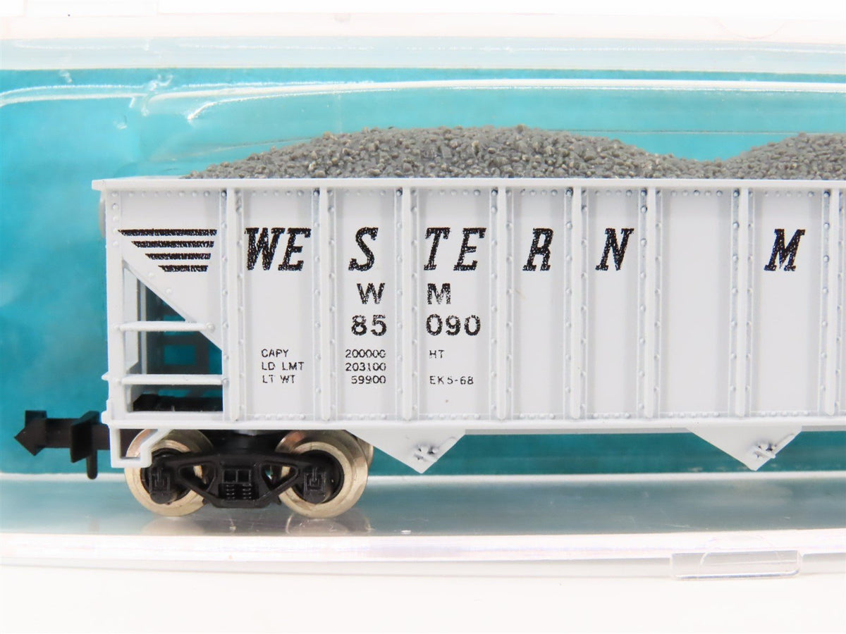 N Scale Atlas 3265 WM Western Maryland 3-Bay Gravel Hopper #85090 w/ Load