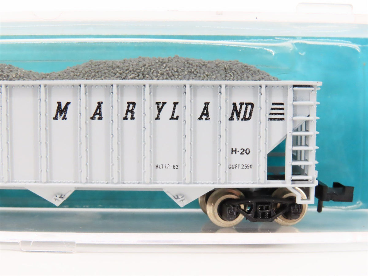 N Scale Atlas 3265 WM Western Maryland 3-Bay Gravel Hopper #85090 w/ Load