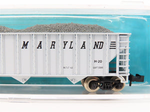 N Scale Atlas 3265 WM Western Maryland 3-Bay Gravel Hopper #85090 w/ Load