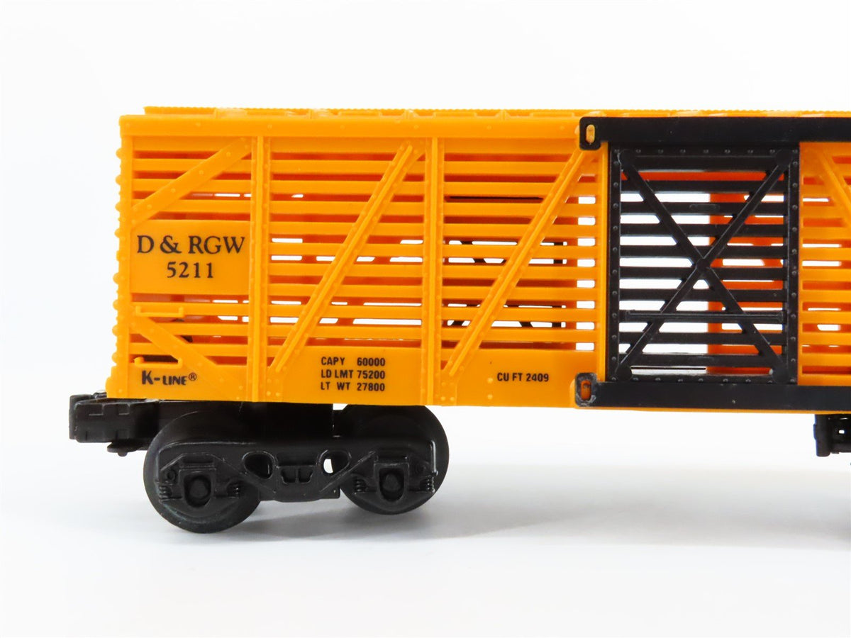 O Gauge 3-Rail K-Line K-5211 D&amp;RGW Rio Grande Stock Car #5211