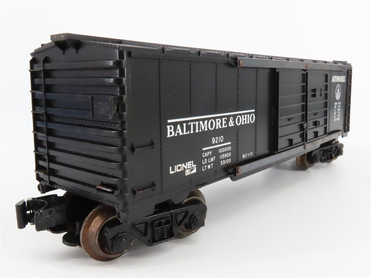 O Gauge 3-Rail Lionel 9210 B&amp;O Baltimore &amp; Ohio Double Door Box Car #9210