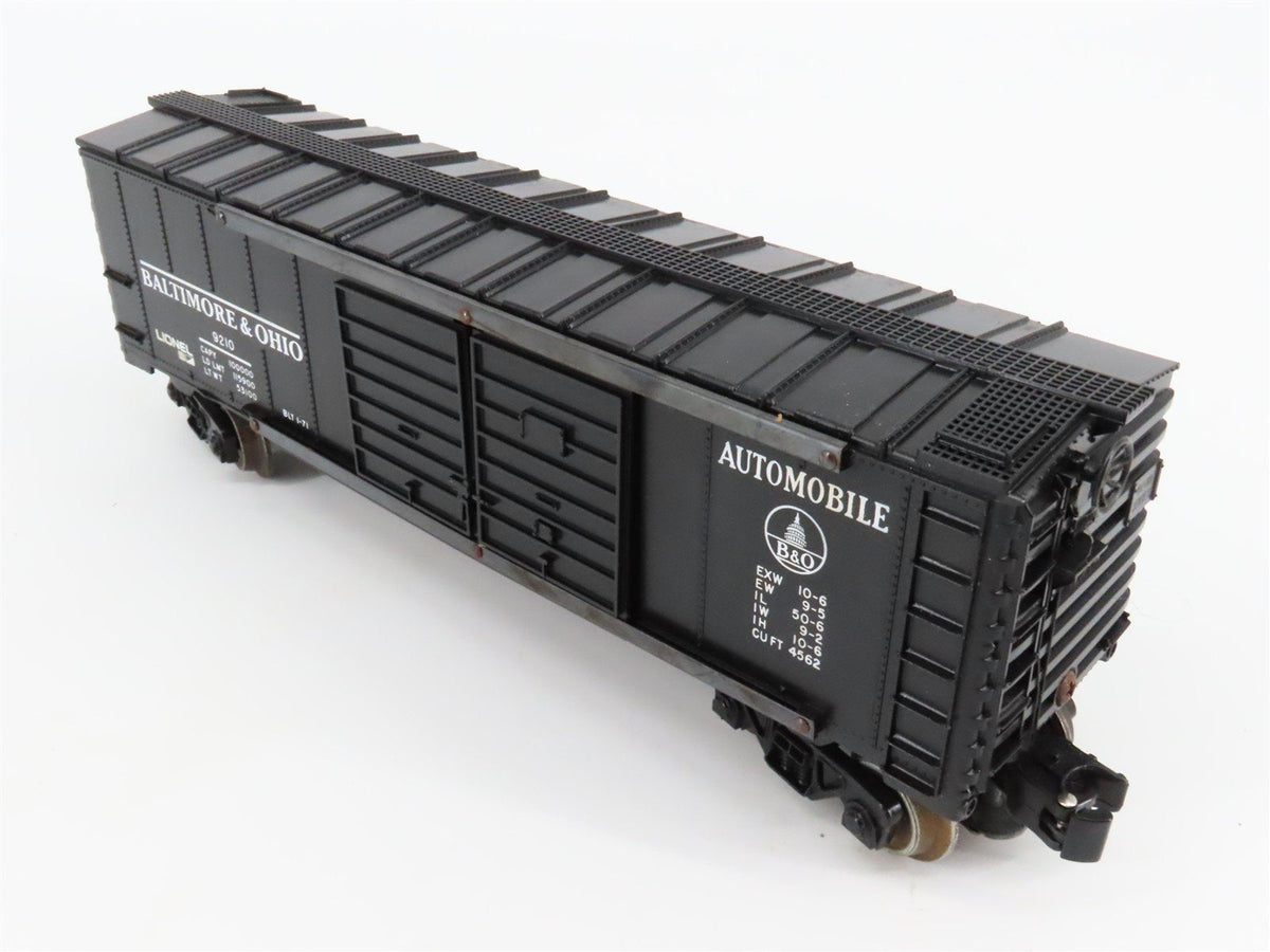 O Gauge 3-Rail Lionel 9210 B&amp;O Baltimore &amp; Ohio Double Door Box Car #9210