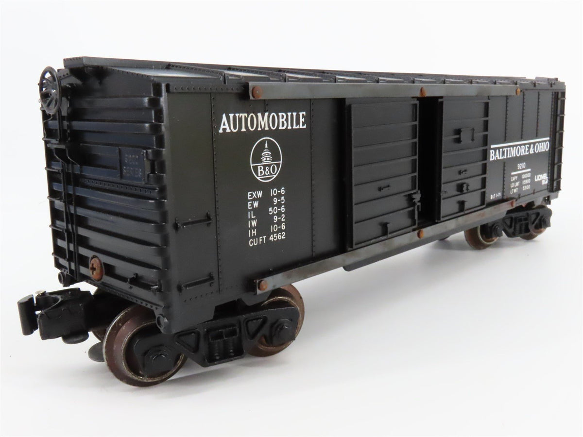 O Gauge 3-Rail Lionel 9210 B&amp;O Baltimore &amp; Ohio Double Door Box Car #9210