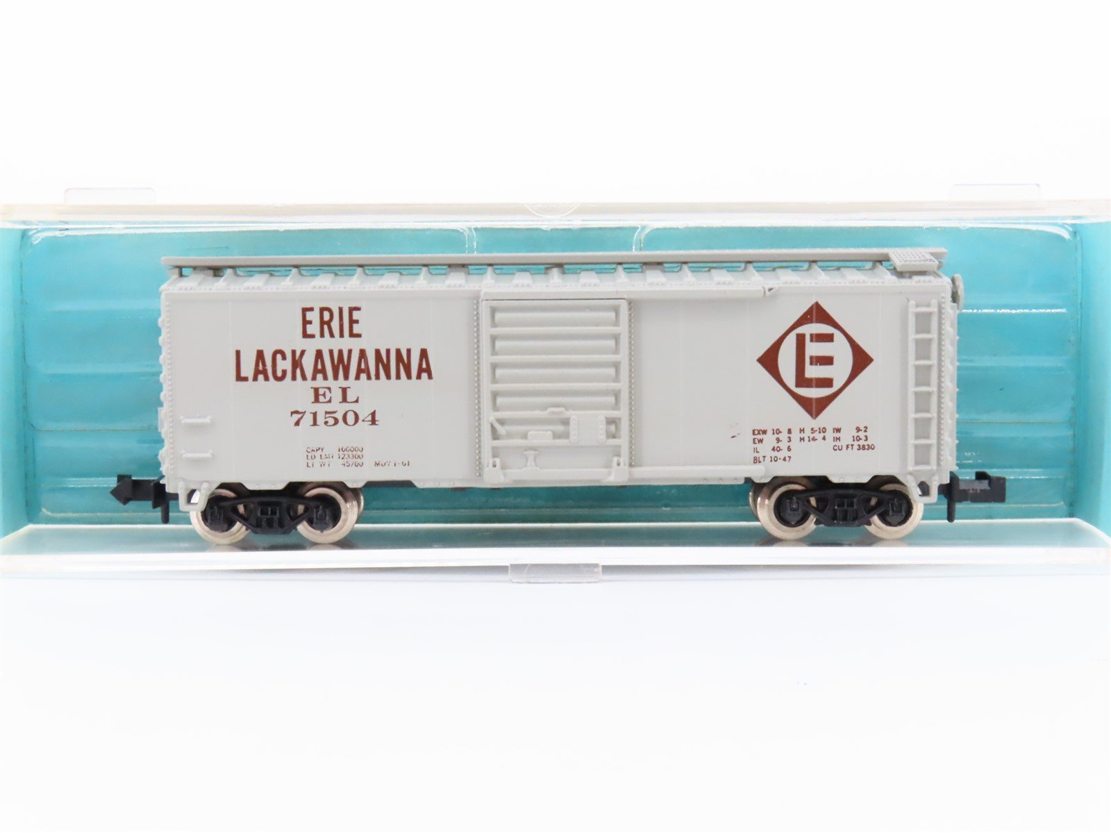 N Scale Atlas 3402 EL Erie Lackawanna 40' Single Door Box Car #71504