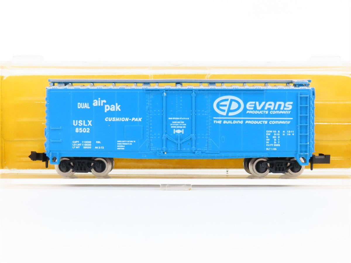 N Scale Atlas 3313 USLX Evans Products 40&#39; Plug Door Box Car #8502