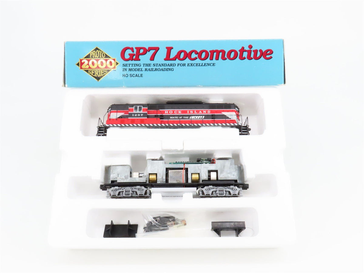 HO Scale Proto 2000 23262 RI Rock Island GP7 Diesel Locomotive #1297 BAD GEARS