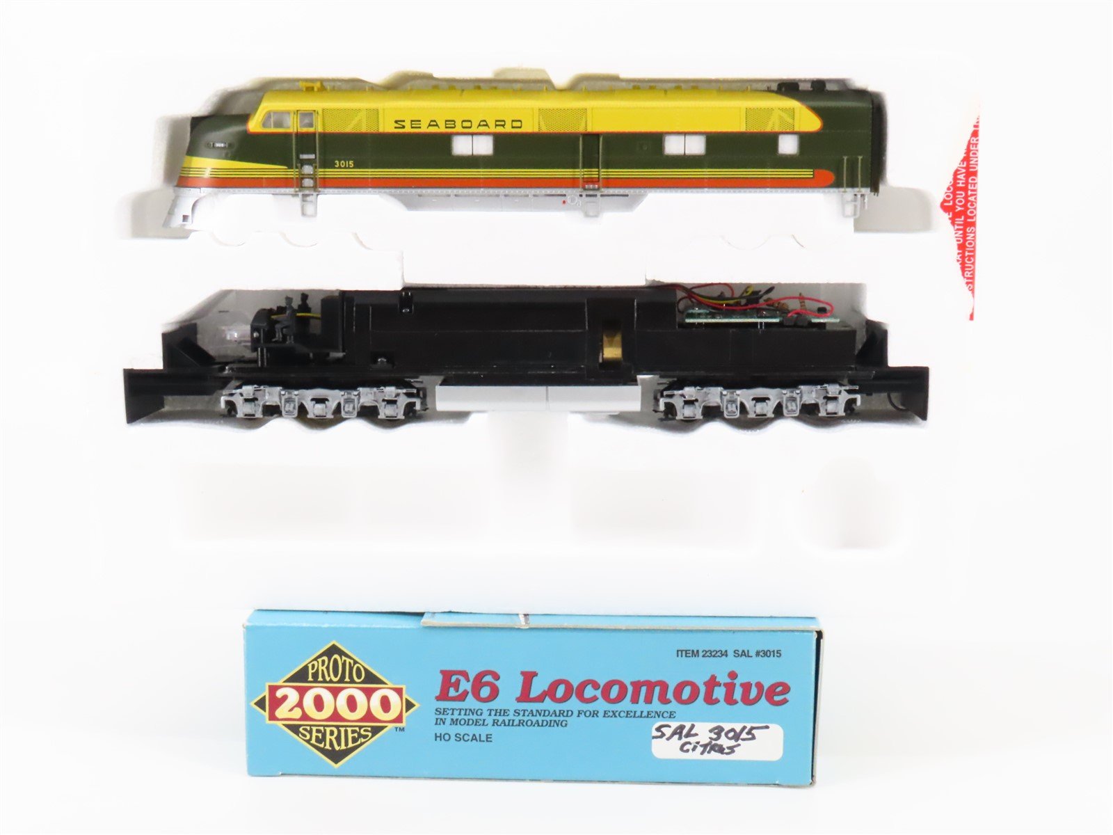 HO Scale Proto 2000 23234 SAL Seaboard Air Line E6A Diesel Locomotive #3015