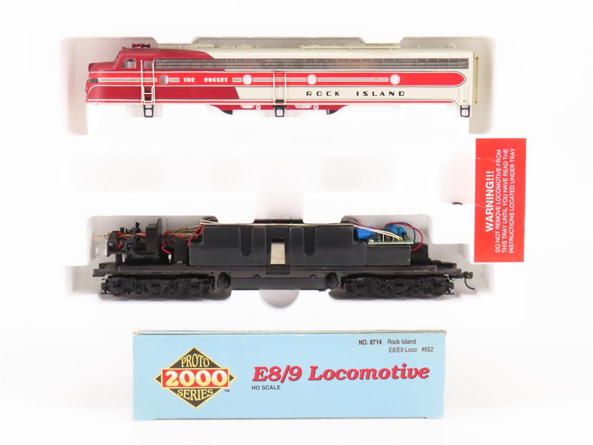 HO Scale Proto 2000 8714 RI Rock Island &quot;The Rocket E8/9A Diesel Locomotive #652