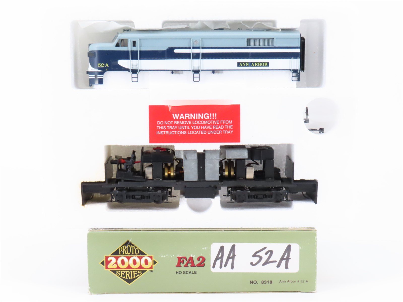 HO Scale Proto 2000 8318 AA Ann Arbor FA2 Diesel Locomotive #52