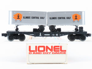 O Gauge 3-Rail Lionel ICG Illinois Central Gulf Flat Car #9285 w/ 2 Trailers