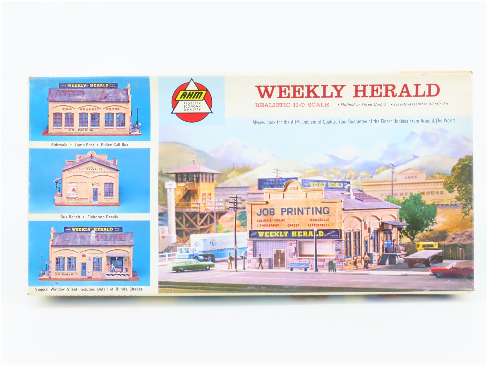 HO 1/87 Scale AHM Kit 5858:598 Weekly Herald Commercial Building