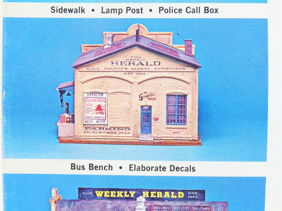 HO 1/87 Scale AHM Kit 5858:598 Weekly Herald Commercial Building