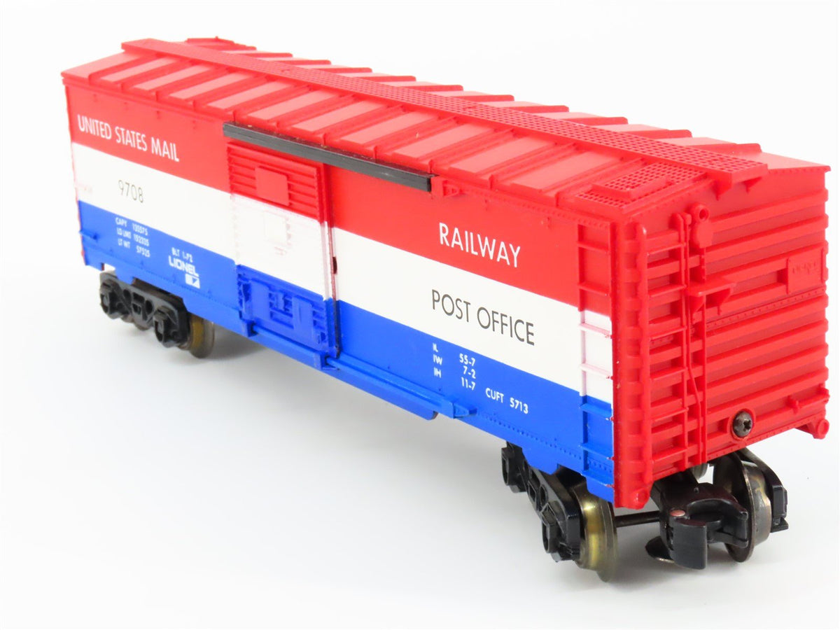 O Gauge 3-Rail Lionel 6-9708 RPO United States Mail Post Office Box Car #9708