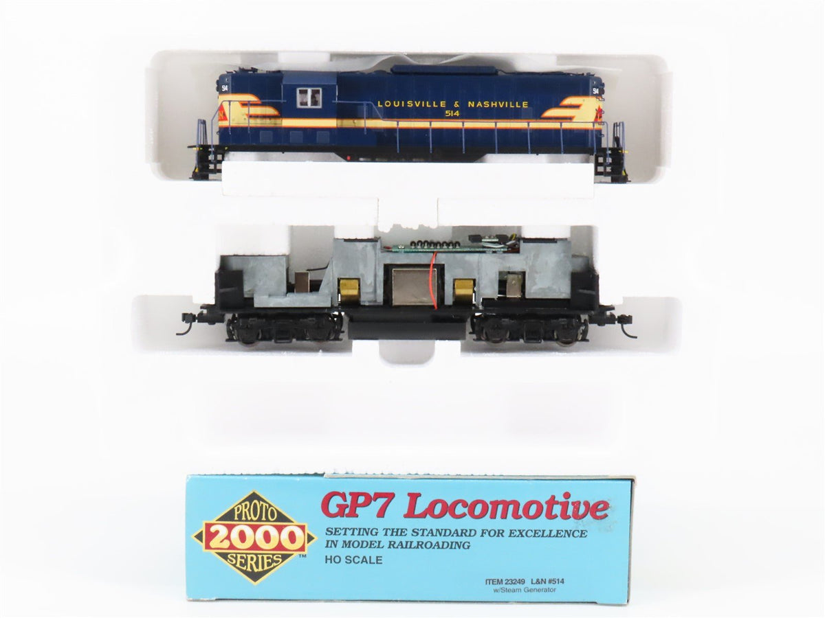 HO Scale Proto 2000 23249 L&amp;N Railway GP7 Diesel Locomotive #514 BAD GEARS