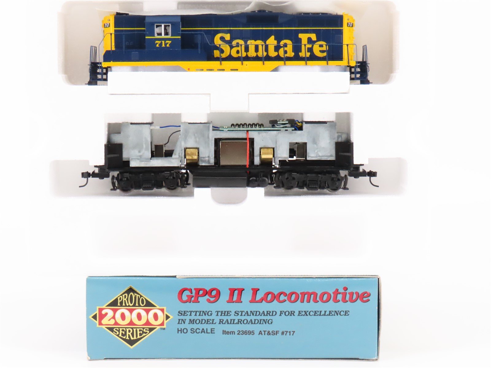 HO Scale Proto 2000 23695 ATSF Santa Fe GP9 Diesel Locomotive #717 BAD GEARS